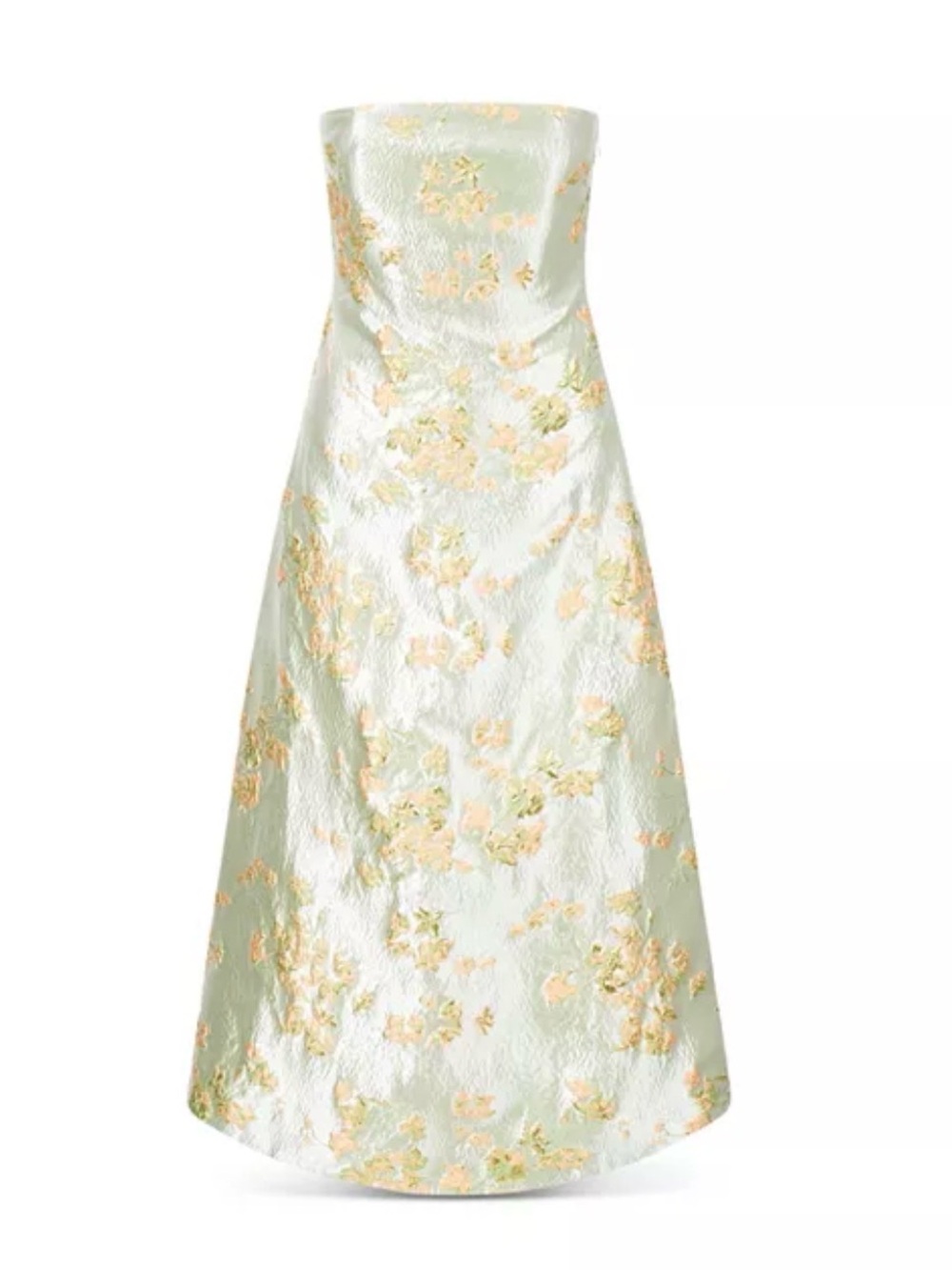 STAUD Kennedy Strapless Brocade Midi Dress size 8. - Picture 9 of 17